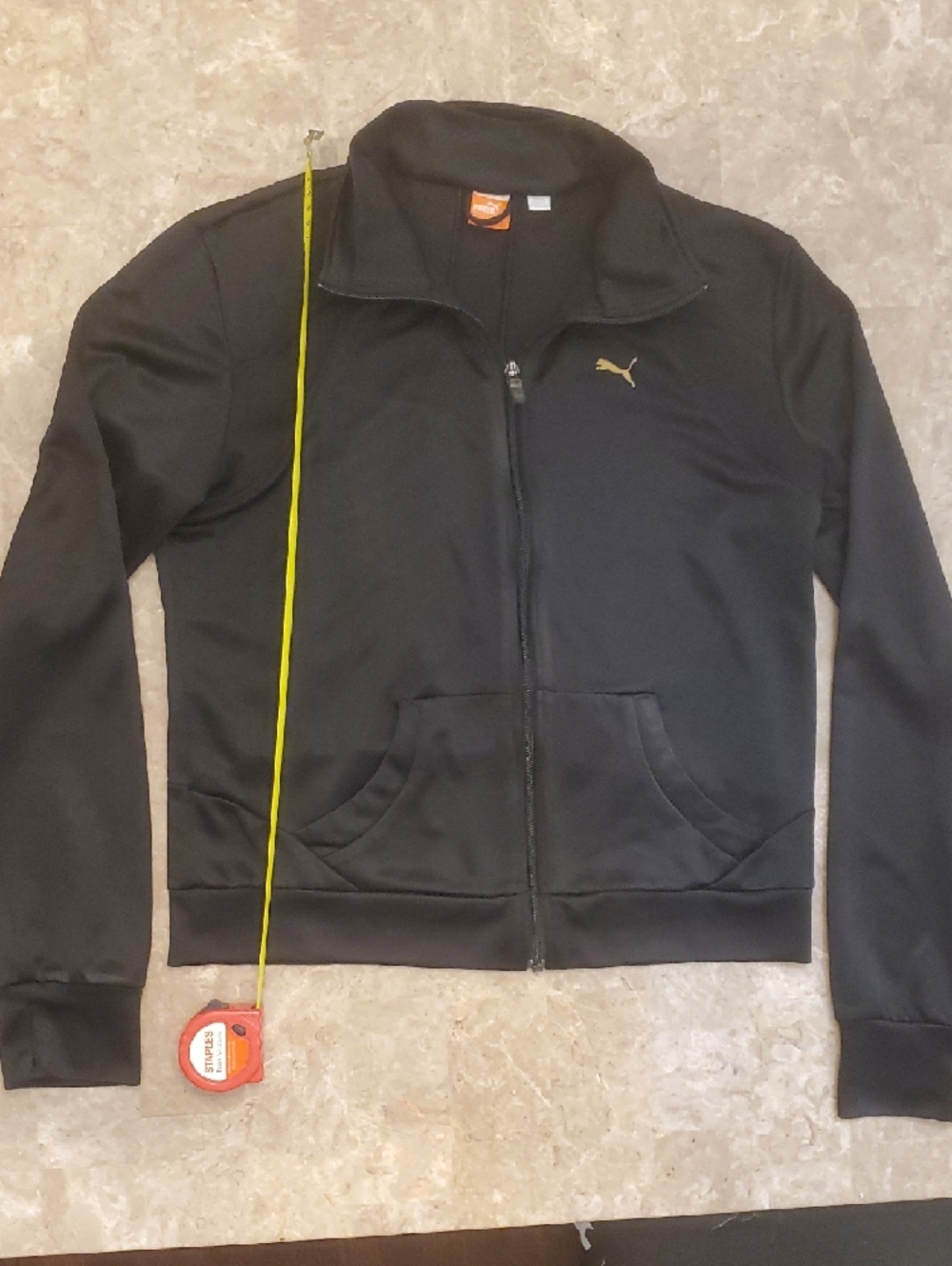 Puma Women's Athleisure Black Full-Zip Track Jacket Sweatshirt Women's Size L - Picture 4 of 13